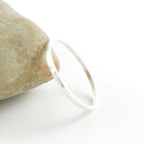 Sterling Silver Hammered Skinny Stacking Ring