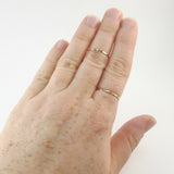 14K Gold Fill Hammered Skinny Stacking Ring
