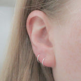 Sterling Silver Twist Wire 18 Gauge Mini Hoop