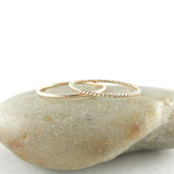 Set of Two 14K Gold Fill Skinny Stacking Rings