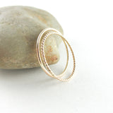 Set of Two 14K Gold Fill Skinny Stacking Rings