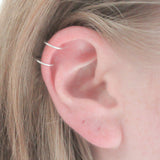 16 Gauge Argentium Silver Cartilage Hoop - Upper Ear Piercing