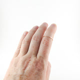 14K Rose Gold Fill Hammered Thin Stacking Ring