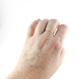 14K Rose Gold Fill Hammered Thin Stacking Ring
