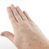Sterling Silver Hammered Skinny Stacking Ring