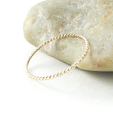 14K Gold Fill Skinny Stacking Twist Ring