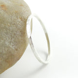Sterling Silver Hammered Skinny Stacking Ring