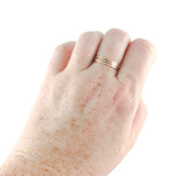 14K Gold Fill Hammered Skinny Stacking Ring