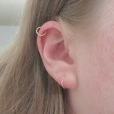 Rose Gold Twist Wire 18 Gauge Cartilage Hoop
