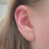 Rose Gold Twist Wire 18 Gauge Cartilage Hoop