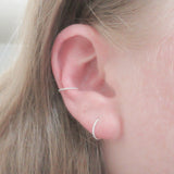 Sterling Silver Twist Wire 18 Gauge Mini Hoop