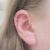 Sterling Silver Twist Wire 18 Gauge Mini Hoop