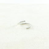Sterling Silver Twist Wire 18 Gauge Mini Hoop