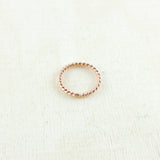 14K Rose Gold Fill Twist Wire 20 Gauge Mini Hoop
