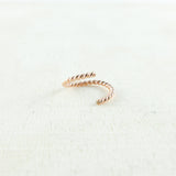 Rose Gold Twist Wire 18 Gauge Cartilage Hoop
