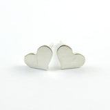 Sterling Silver Heart Stud Earrings