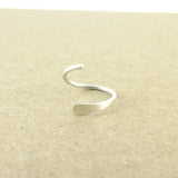 Hammered Sterling Silver 20 Gauge Cartilage Hoop Earring