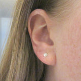 Sterling Silver Tiny Circle Stud Earrings
