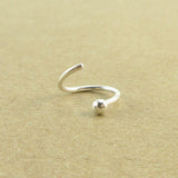 Pure Silver 18 Gauge Ball End Nose Ring