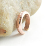 14K Rose Gold Fill Hammered Ear Cuff