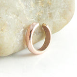 14K Rose Gold Fill Hammered Ear Cuff