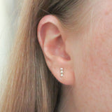 Sterling Silver Bar Stud Earrings