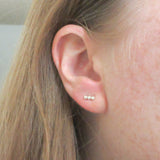 Sterling Silver Bar Stud Earrings