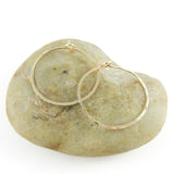 14K Gold Fill Hammered One Inch Hoop Earrings