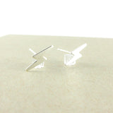 Sterling Silver Lightning Bolt Stud Earrings