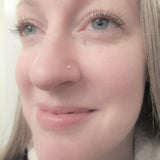 Thin Fine Silver Ball End Nose Stud