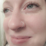 Fine Silver Ball End 20 Gauge Nose Ring