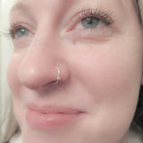 Thin and Delicate Pure Silver Ball End Nose Ring