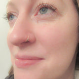 Hammered 14K Gold Fill 20 Gauge Nose Ring