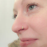 Hammered 14K Gold Fill 20 Gauge Nose Ring