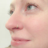 Hammered 14K Gold Fill 20 Gauge Nose Ring
