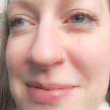 Hammered Texture Sterling Silver Nose Ring