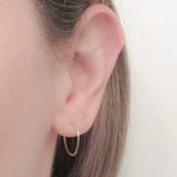 Sterling Silver Small Hammered Hoop Earrings