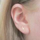 Lightning Bolt Stud Earrings in 14K Gold Fill