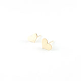 14K Gold Fill Heart Stud Earrings