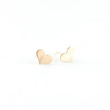 14K Gold Fill Heart Stud Earrings