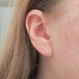 Sterling Silver Bar Stud Earrings