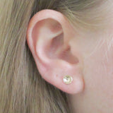 14K Gold Fill Domed Disc Earrings