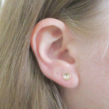 14K Gold Fill Domed Disc Earrings