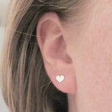 Sterling Silver Heart Stud Earrings