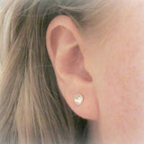 Sterling Silver Small Round Stud Earrings