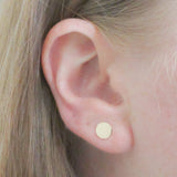 14K Gold Fill Circle Stud Earrings