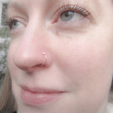Fine Silver 22 Gauge Ball End Nose Hoop