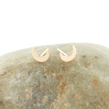 14K Gold Fill Crescent Moon Stud Earrings