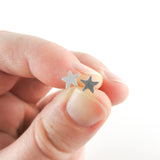 Sterling Silver Petite Star Stud Earrings