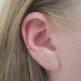 14K Rose Gold Fill 18 Gauge Hammered Ear Cuff